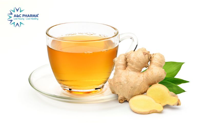 Uống trà gừng điều trị viêm phế quản