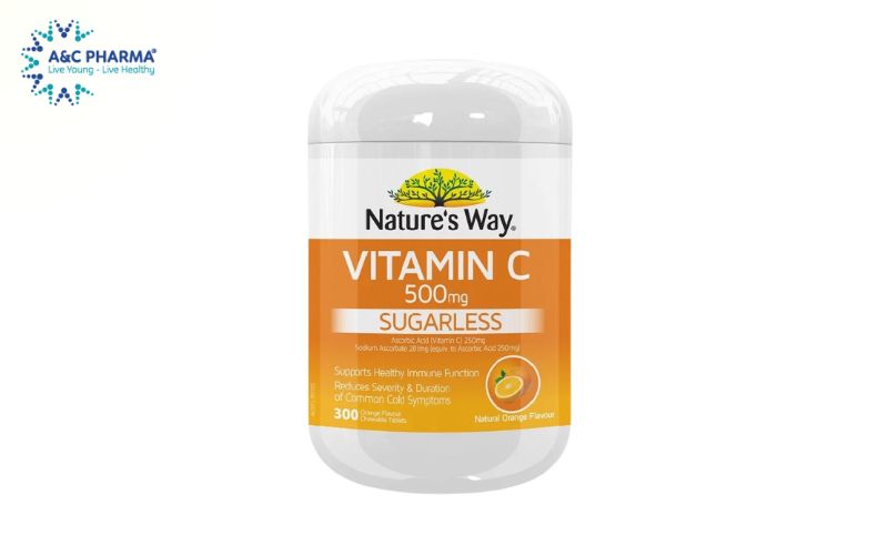Viên nhai vitamin C trị thâm Nature's Way