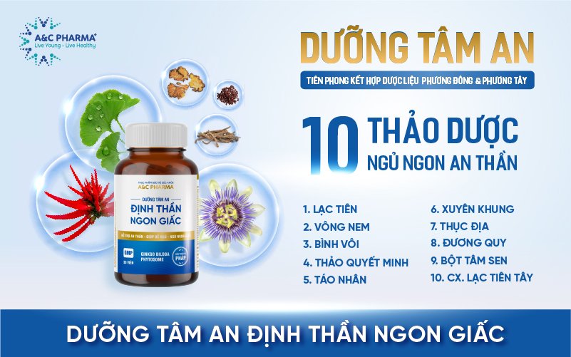 Viên uống ngủ ngon Dưỡng Tâm An Định Thần Ngon Giấc